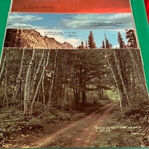 Laminated Double Sided VTG Placemats Christian Church Bible Verses nature scene